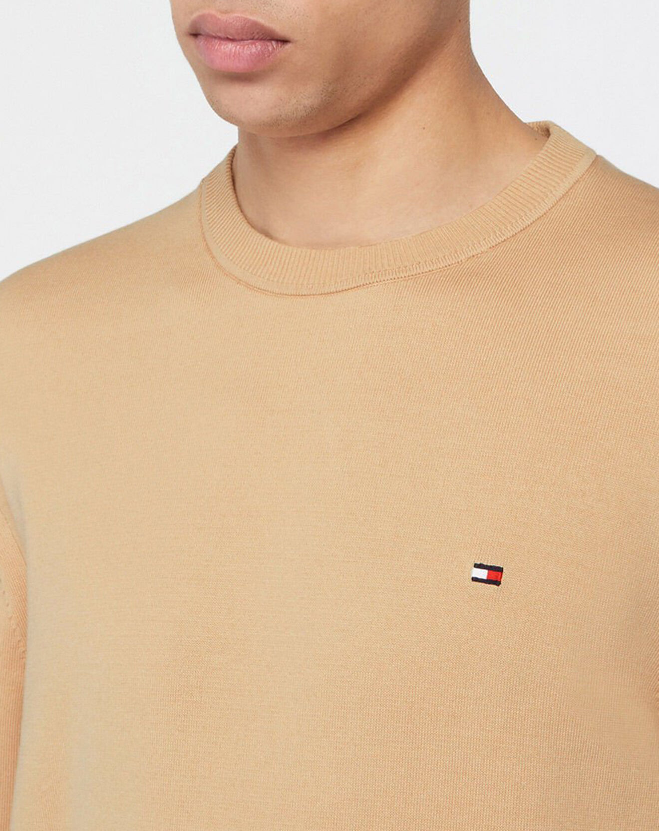 Tommy Hilfiger Pull 1985 col rond beige