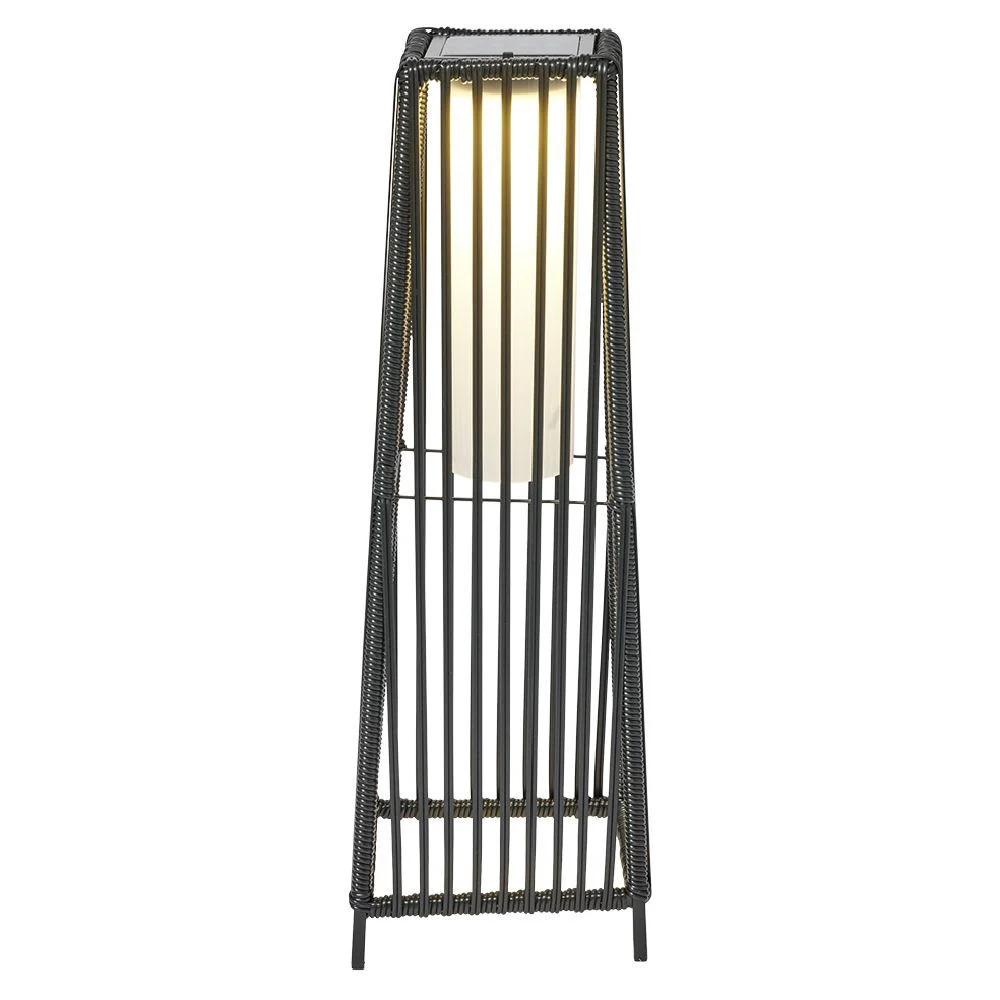 Lampe solaire urban métal et plastique noir