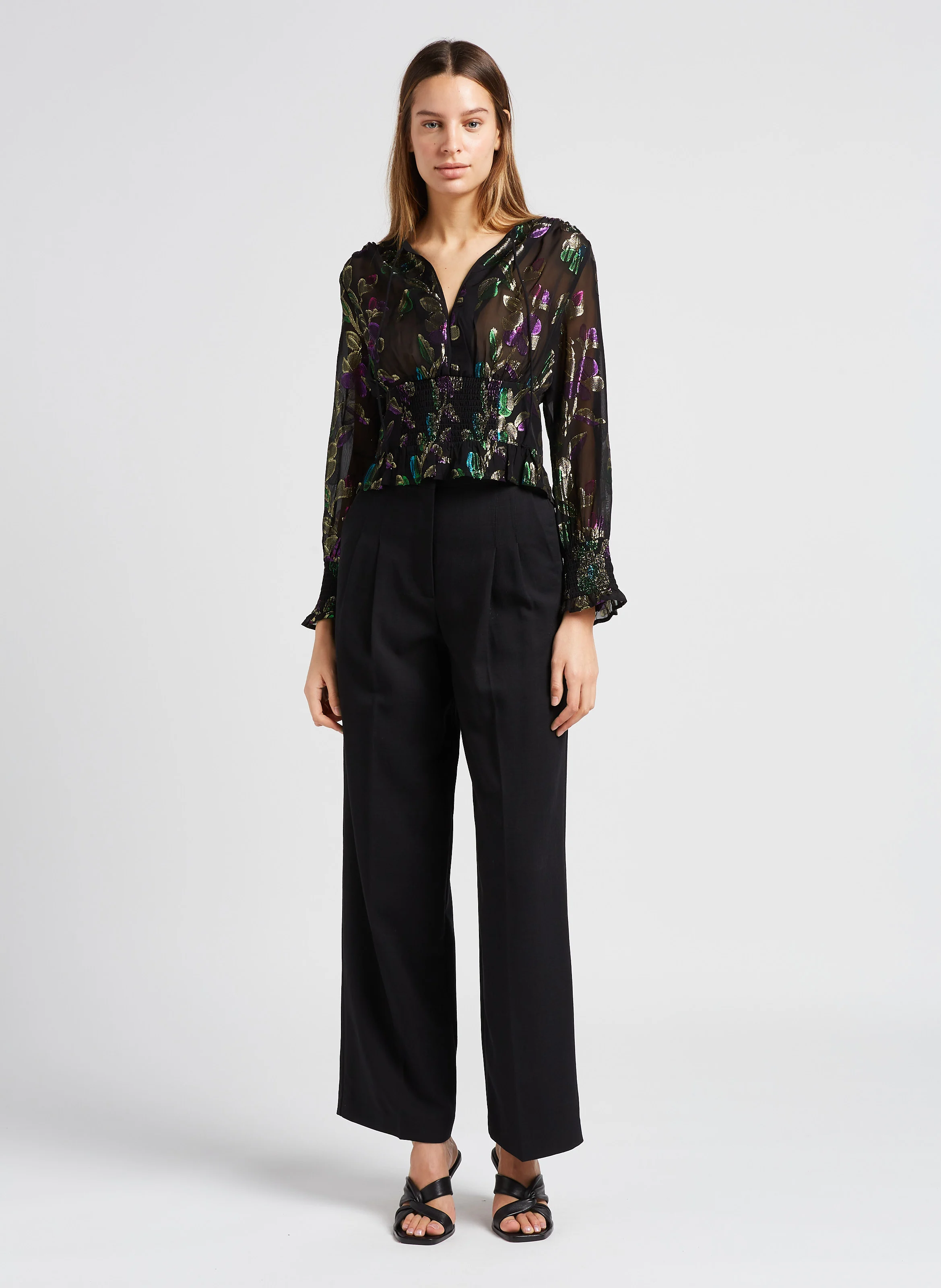 EDWIN - Pantalon large taille haute | Noir