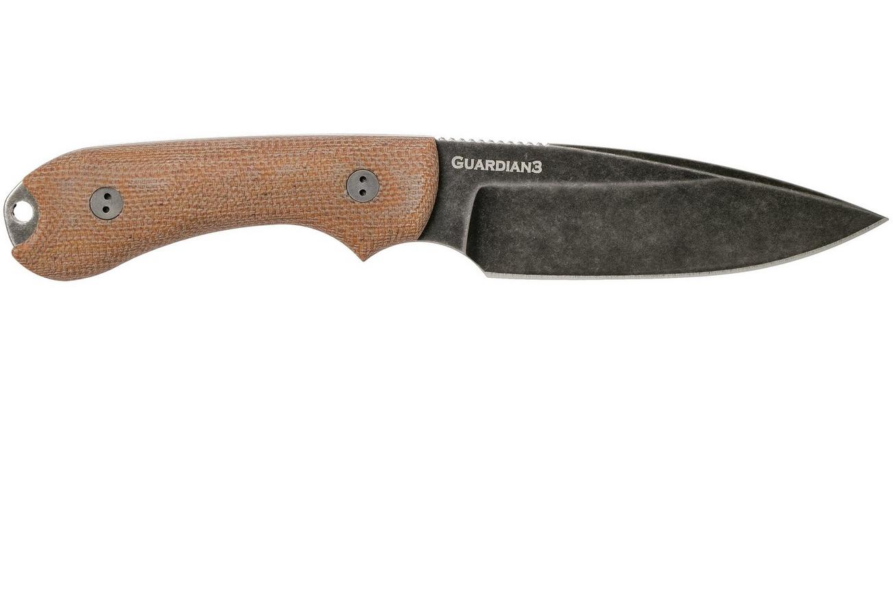 Bradford Guardian 3FE, 3D Natural Micarta Guardian 3 M390, Sabre Nimbus, False Edge 3FE-104N