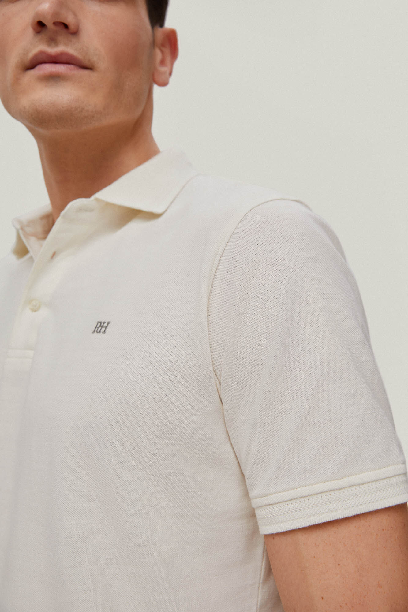 Polo piqué slub - Cru