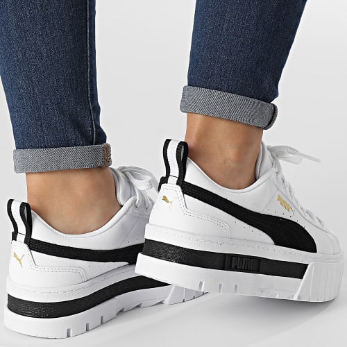 Baskets Femme Mayze Leather 381983 Puma White Puma Black