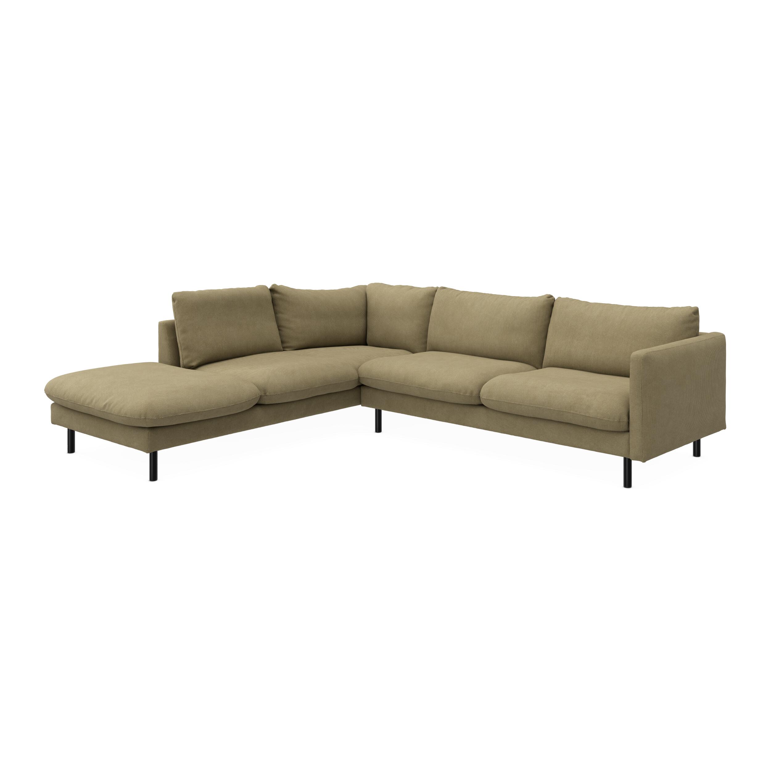 Bjorn venstrevendt sofa med pufafslutning