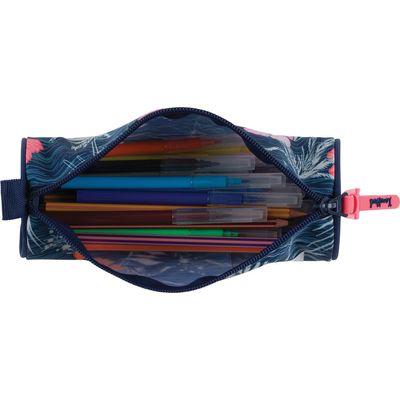 Trousse ronde Kanabeach Girl - 1 compartiment - marine - Oberthur