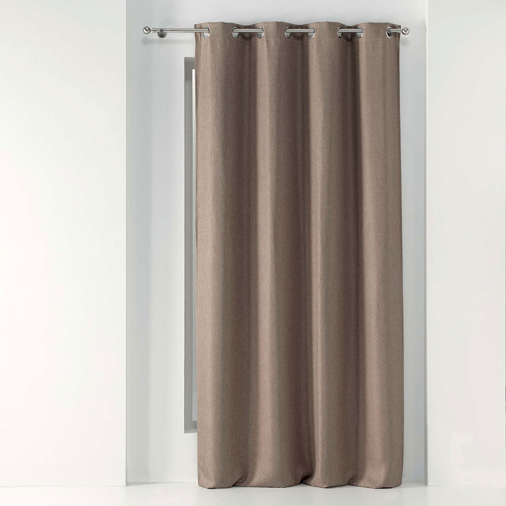 Rideau occultant polyester TRAMINA noisette 135x240cm
