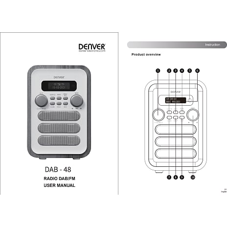 Denver DAB-48 DAB+/FM radio - hvid