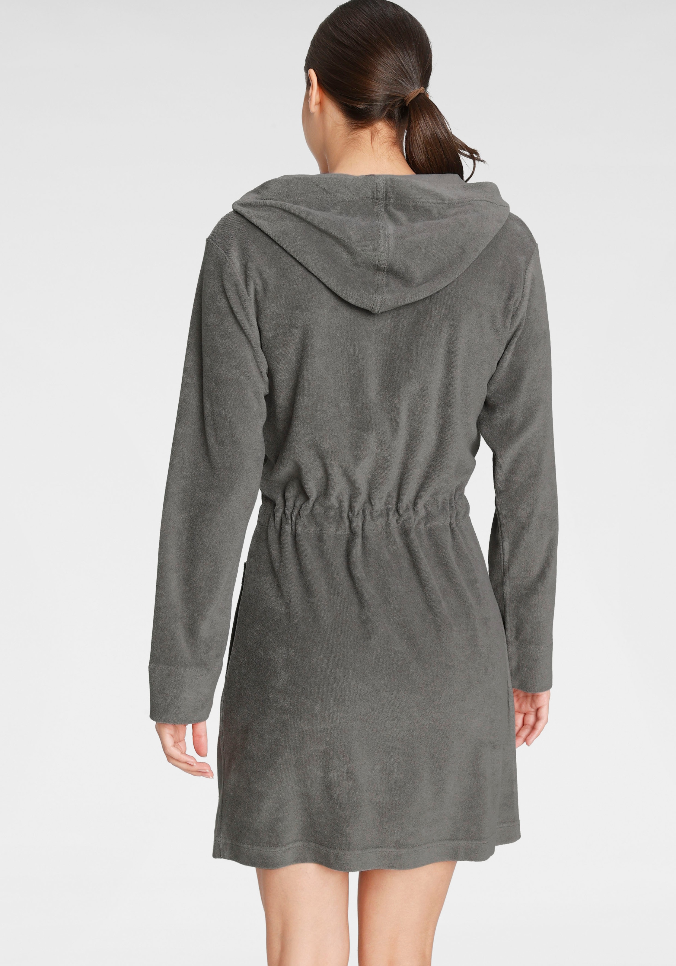 KangaROOS Damenbademantel »Kira, ideal für Sauna & Spa, Hotelbademantel, Morgenmantel«, 1 Stk. mit Bindekordel, kurz, Bademäntel für Damen, XS-3XL