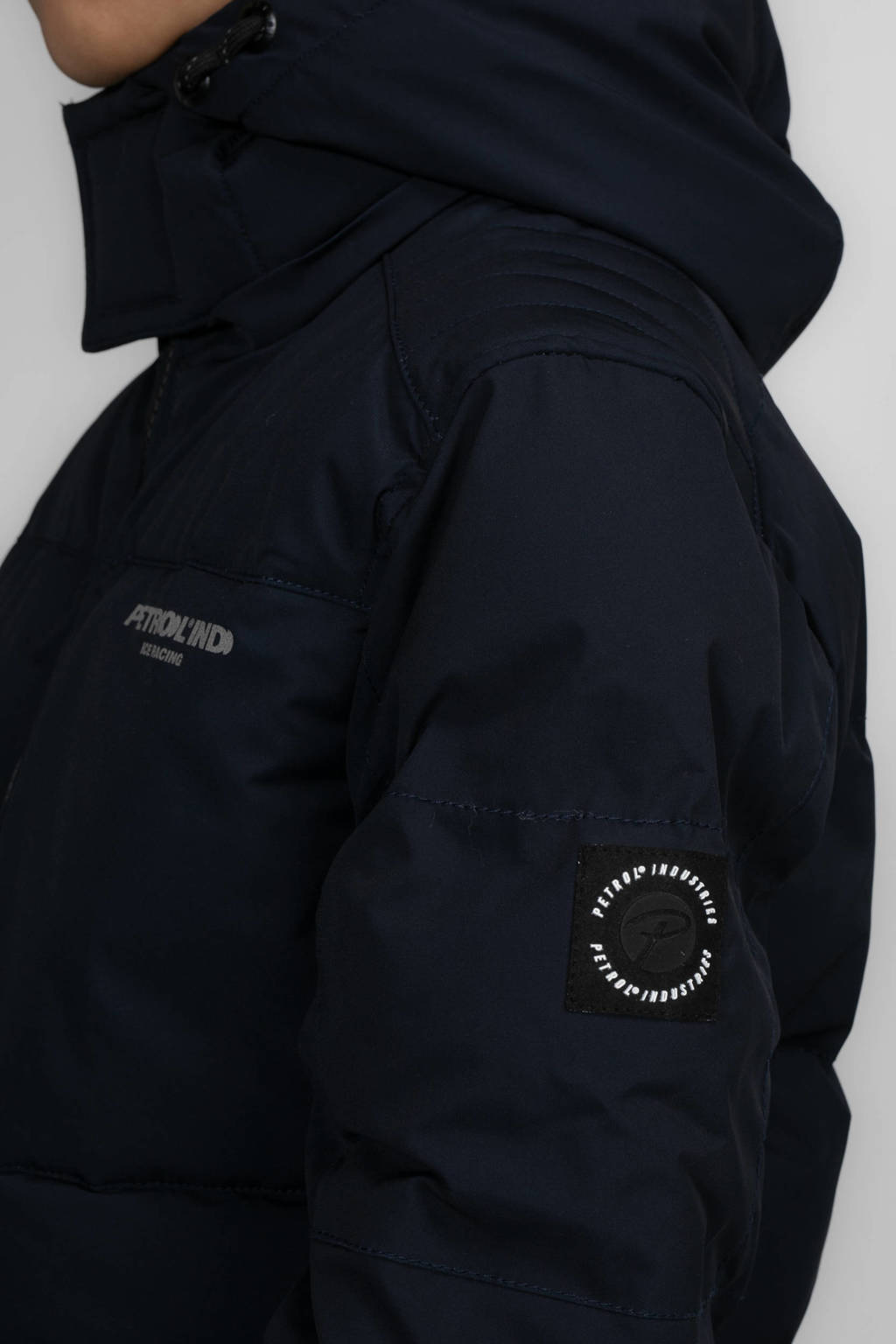 Petrol Industries gewatteerde winterjas donkerblauw/olijfgroen