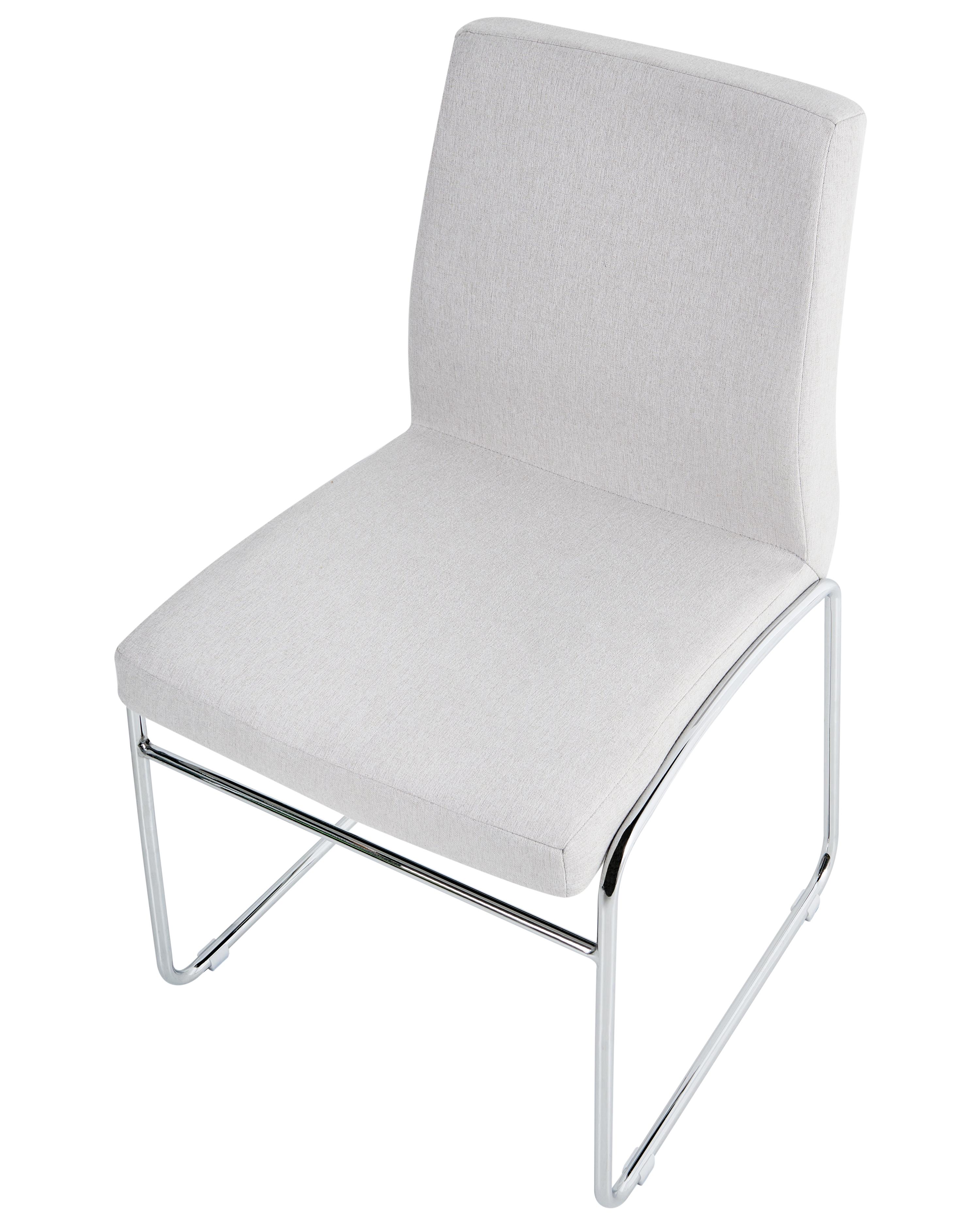 Set van 2 eetkamerstoelen LECCO Stof Lichtgrijs