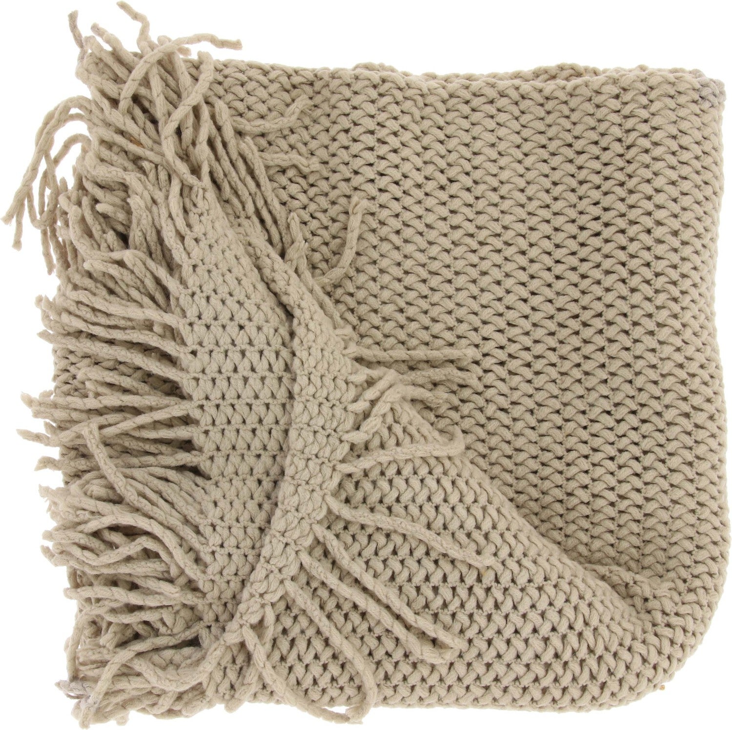 Unique Living plaid Kos beige 127 x 152 cm