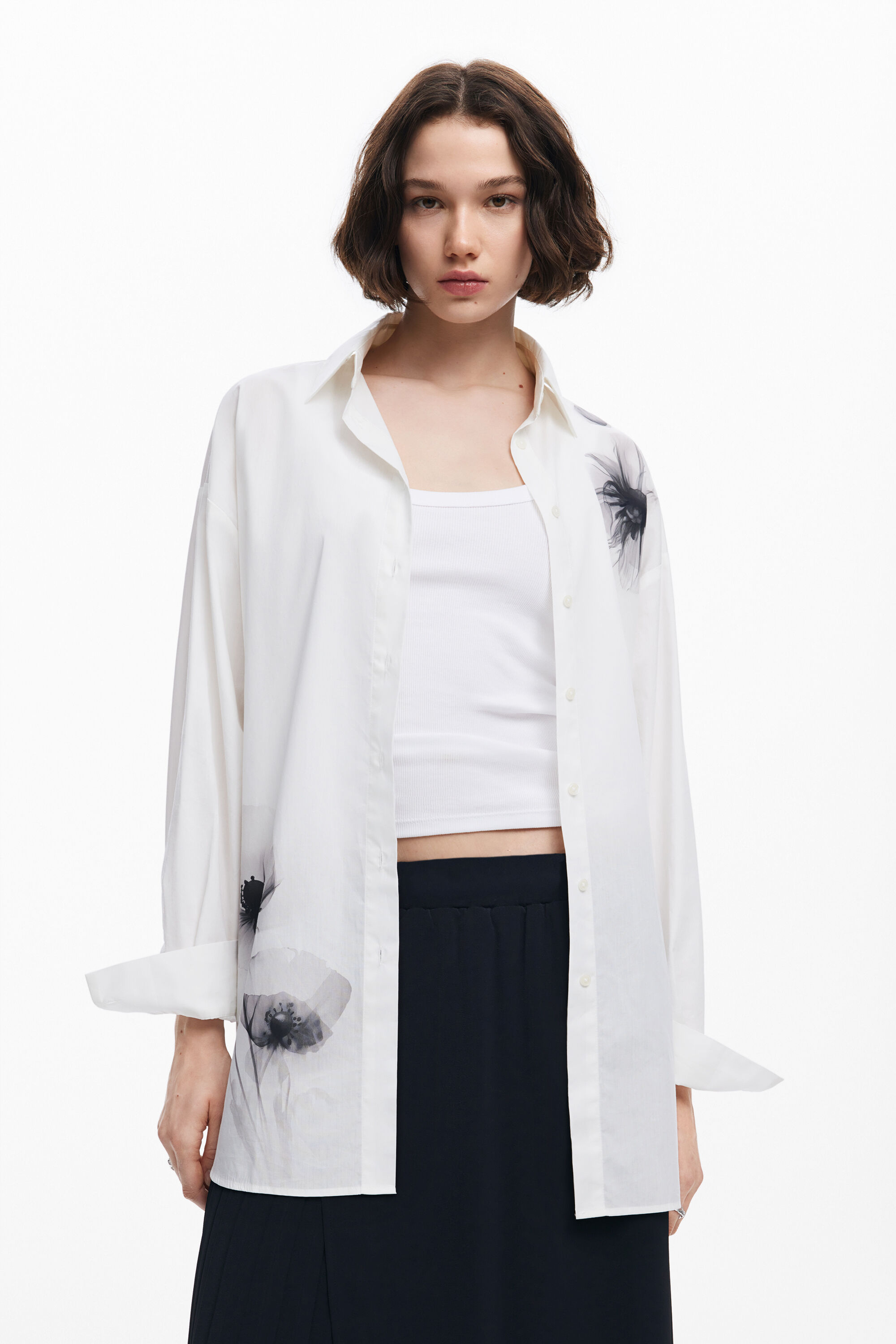 Saia midi plissada