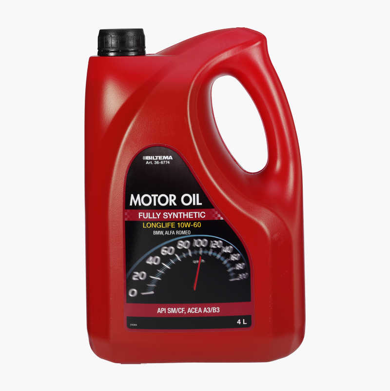 Helsyntetisk motorolje 10W–60, 4 liter