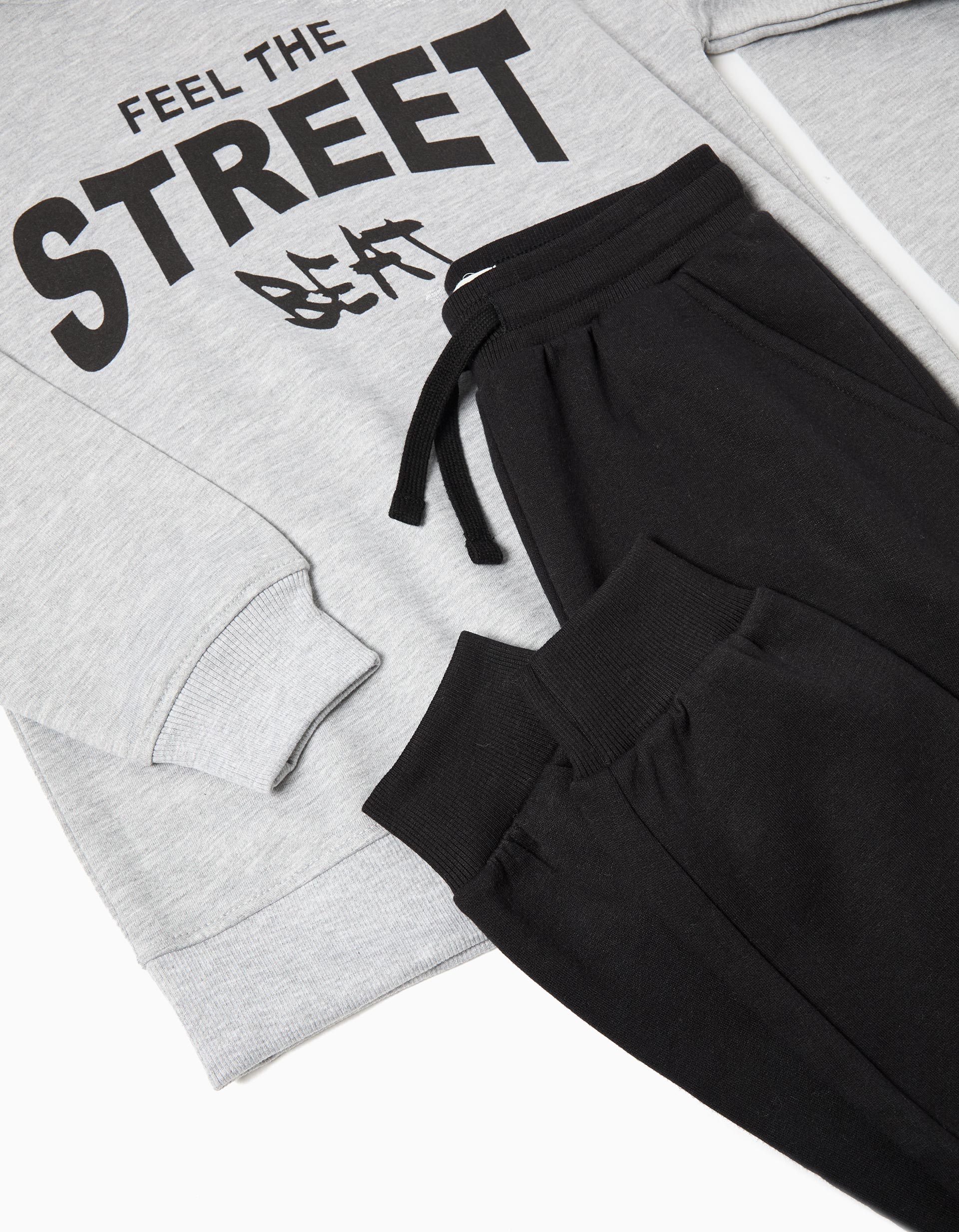 Conjunto de Jogging, Menino, Preto