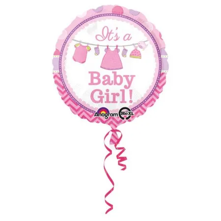 amscan Folienballon It´s a Baby Girl metallic