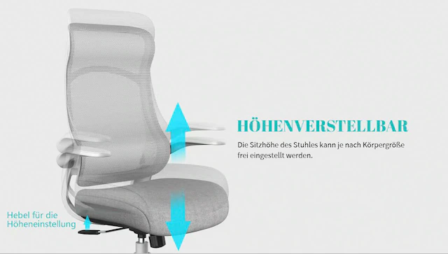 INOSIGN Bürostuhl »Toico, Design-Schreibtischstuhl,« () ergonomische Rückenlehne, Lendenwirbelstütze & klappbaren Armlehnen