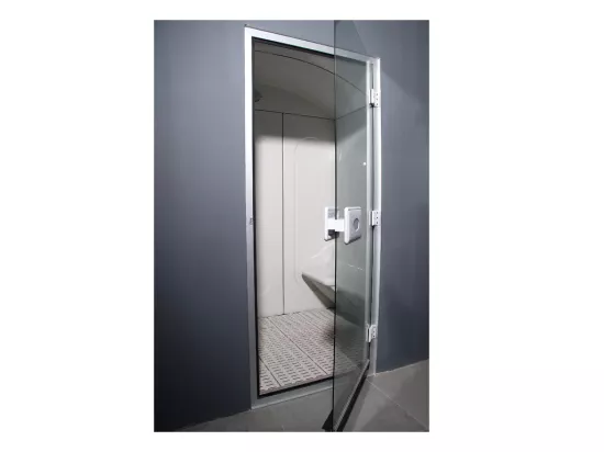 Hammam droit ILIADE 4 places avec sièges ergonomiques, panneau de contrôle extérieur et sonde de température - L190 x l 130 x H225 cm