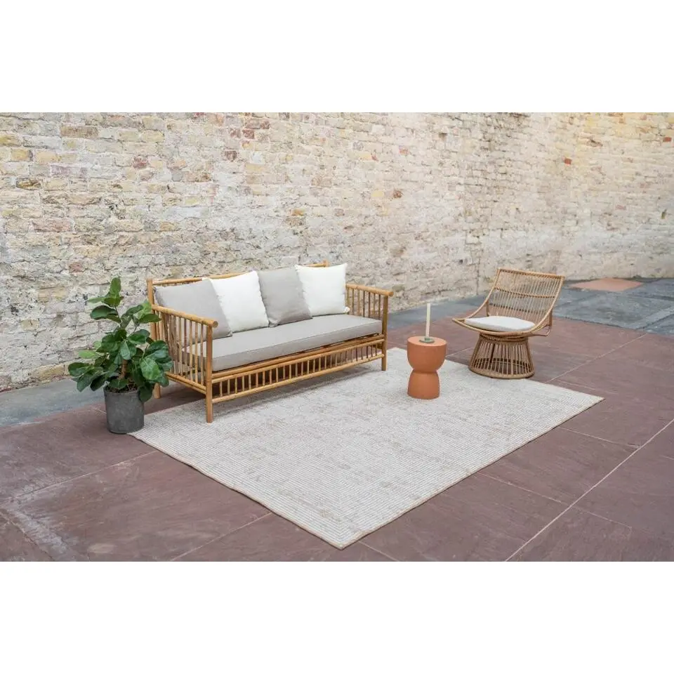Interieur05 Jute buitenkleed naturel lines - 340 x 240 cm