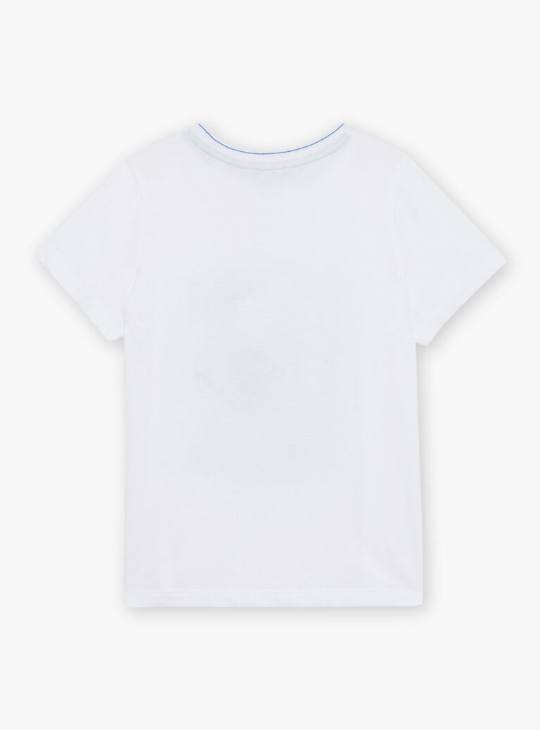 T-shirt blanc avec escargot fantaisie