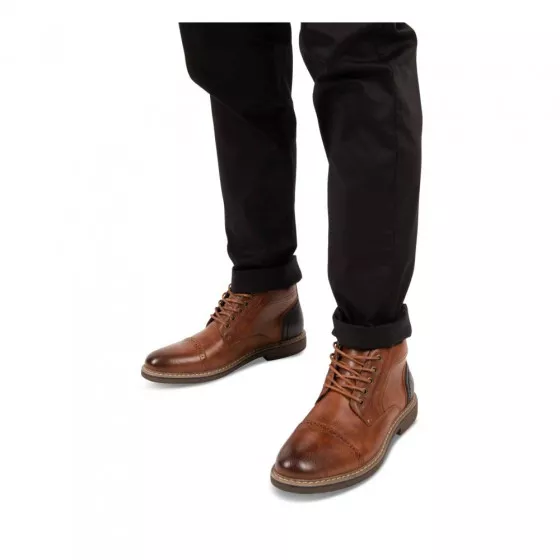 Bottines COGNAC DENIM SIDE