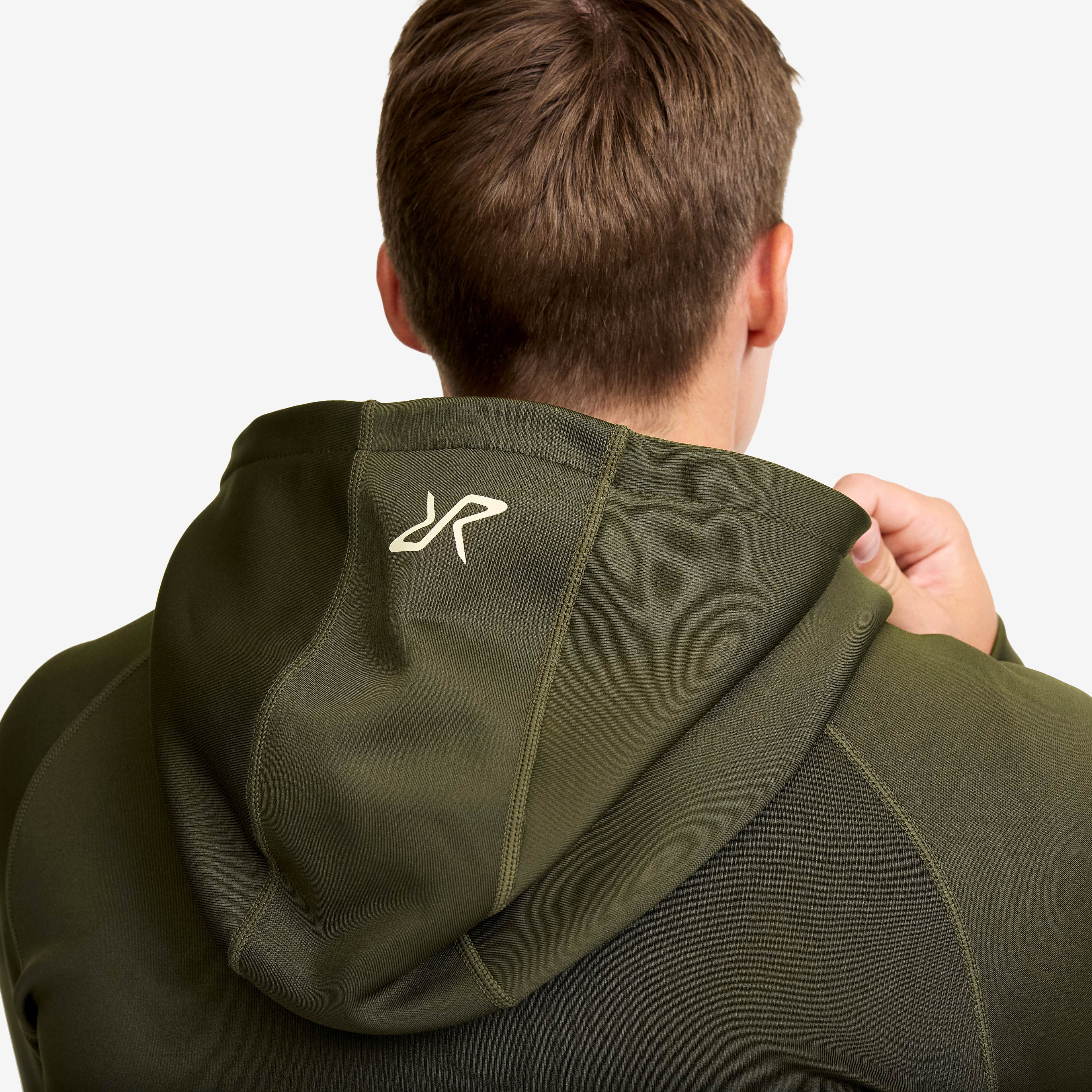 Evolution Stretch Fleece Hoodie Herre Forest Night