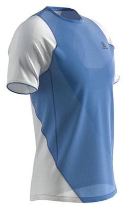 Maillot manches courtes Salomon Sense Aero Bleu Blanc Homme
