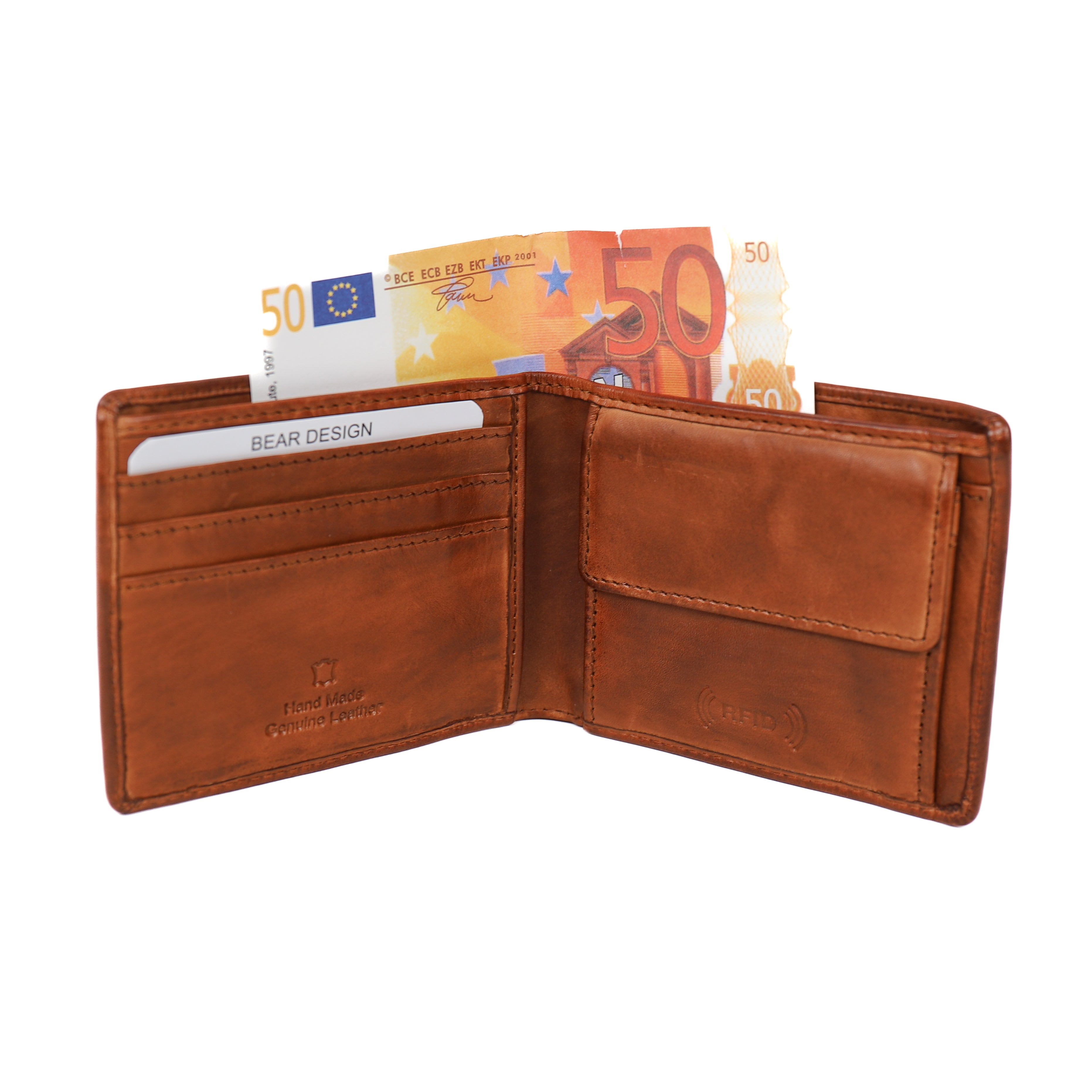 Billfold 'Fabian' cognac Cognac