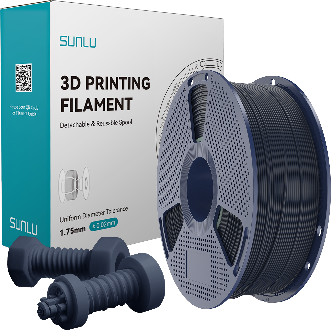 SUNLU  High-Speed ABS Midnight, 1,75 mm / 1000 g    ABS Filament für High Speed Druck mit bis zu 350 mm/s in Midnight