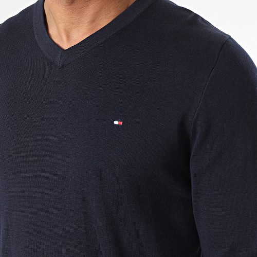 Pull Col V Classic Cotton 2022 Bleu Marine