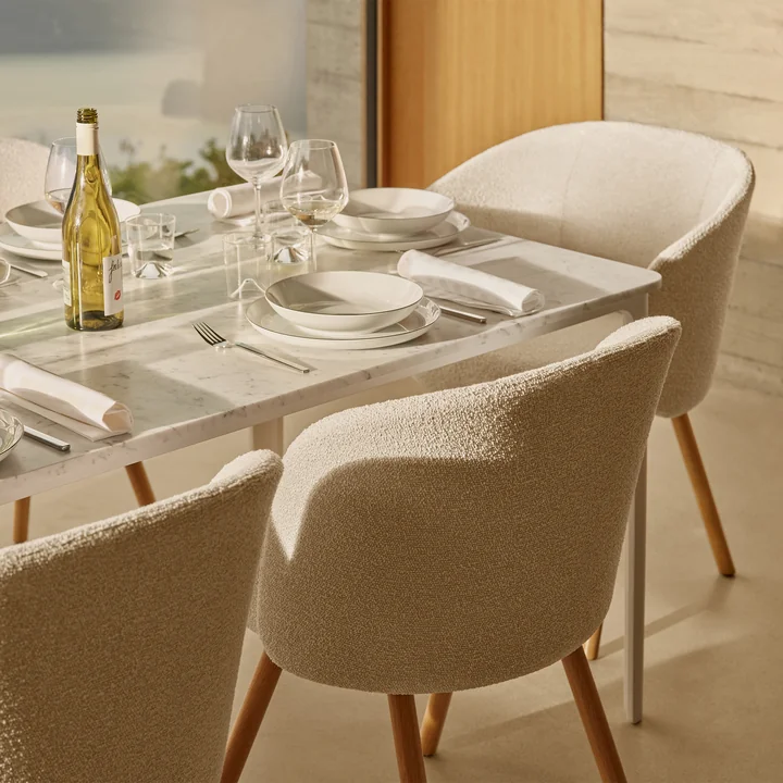 Vitra - Mikado Stuhl, Eiche natur / elfenbein/perle (Nubia 01)