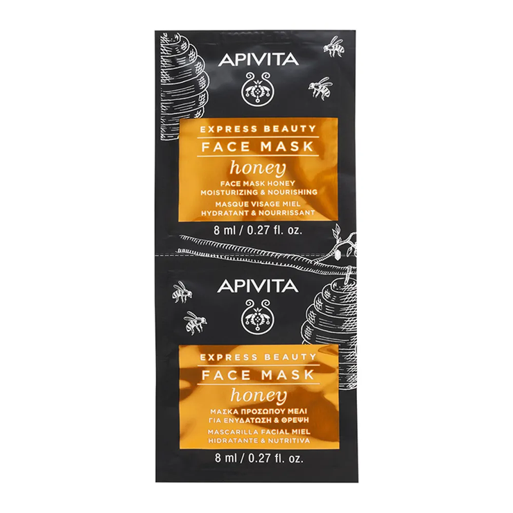 Masque visage hydratant et nourrissant au miel 2x8ml