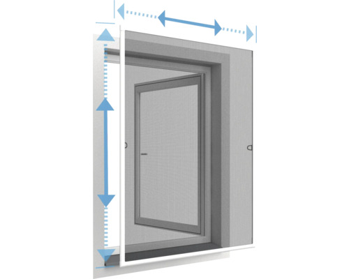 Insectenhor aluminium telescopisch voor ramen wit 100x120 cm