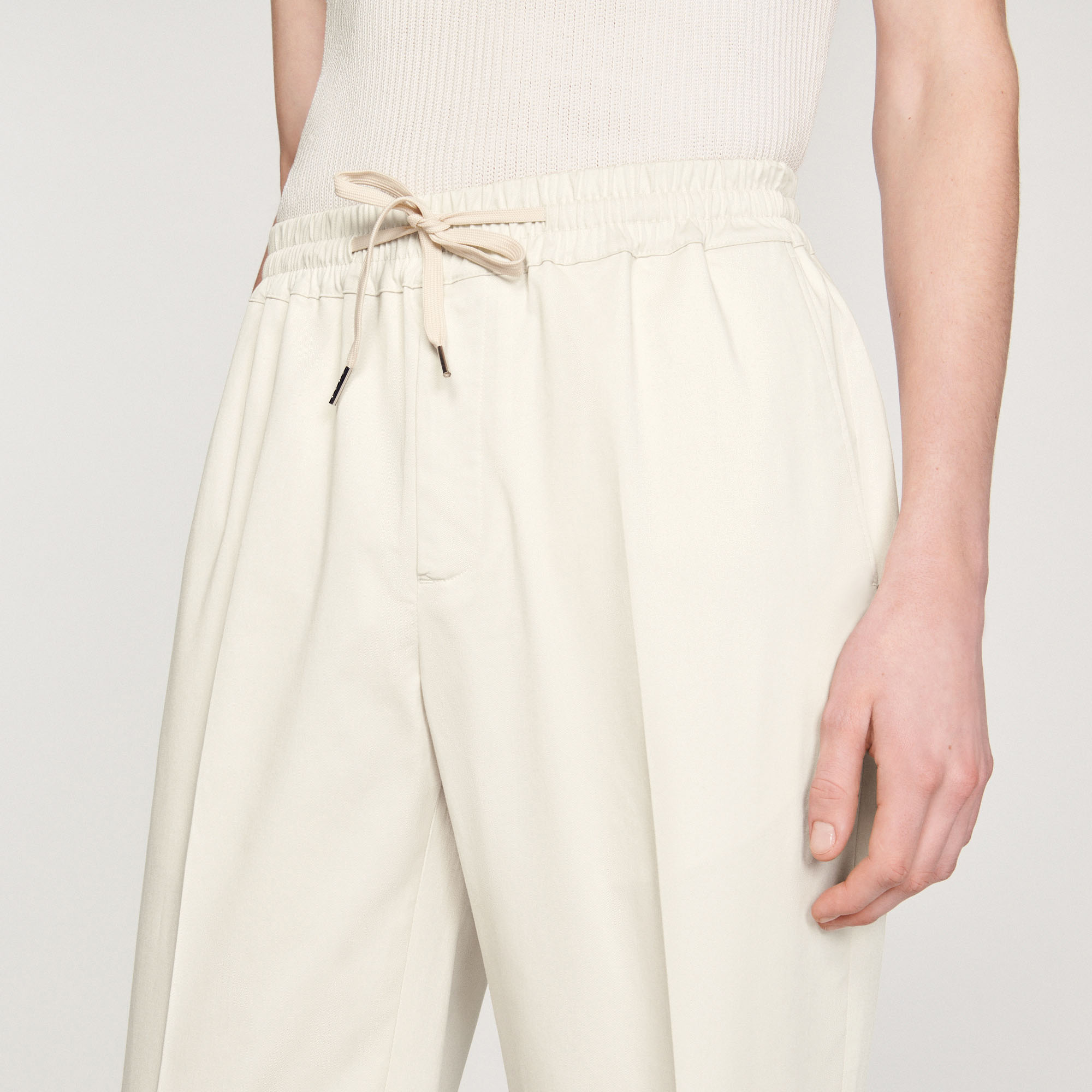 Pantalon droit elastique