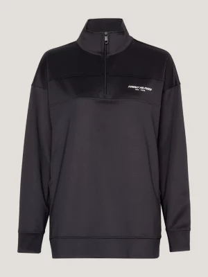 Moletom Sport Essential com Meio Zíper e Logo Relaxado