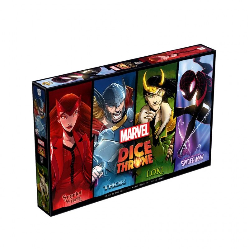 Dice Throne Marvel : Scarlet Witch - Thor - Loki - Spiderman Miles Morales