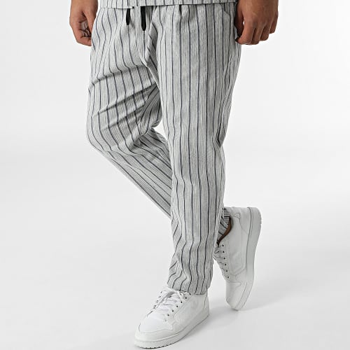 Ensemble Chemise Manches Courtes Et Pantalon Jogging Gris