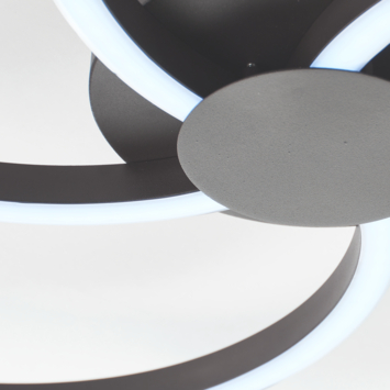 Brilliant plafondlamp Fico 24W 3300 lm zwart