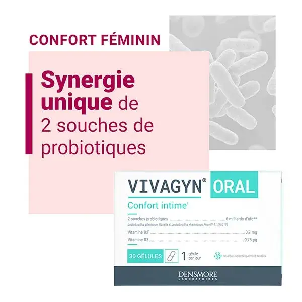 Densmore VIVAGYN ORAL - Probiótico - Restaura o equilíbrio vaginal - 1 mês