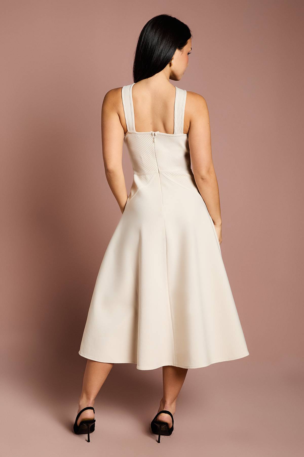 Coast Robe Midi Moulante à Col Croisé Petite Taille
