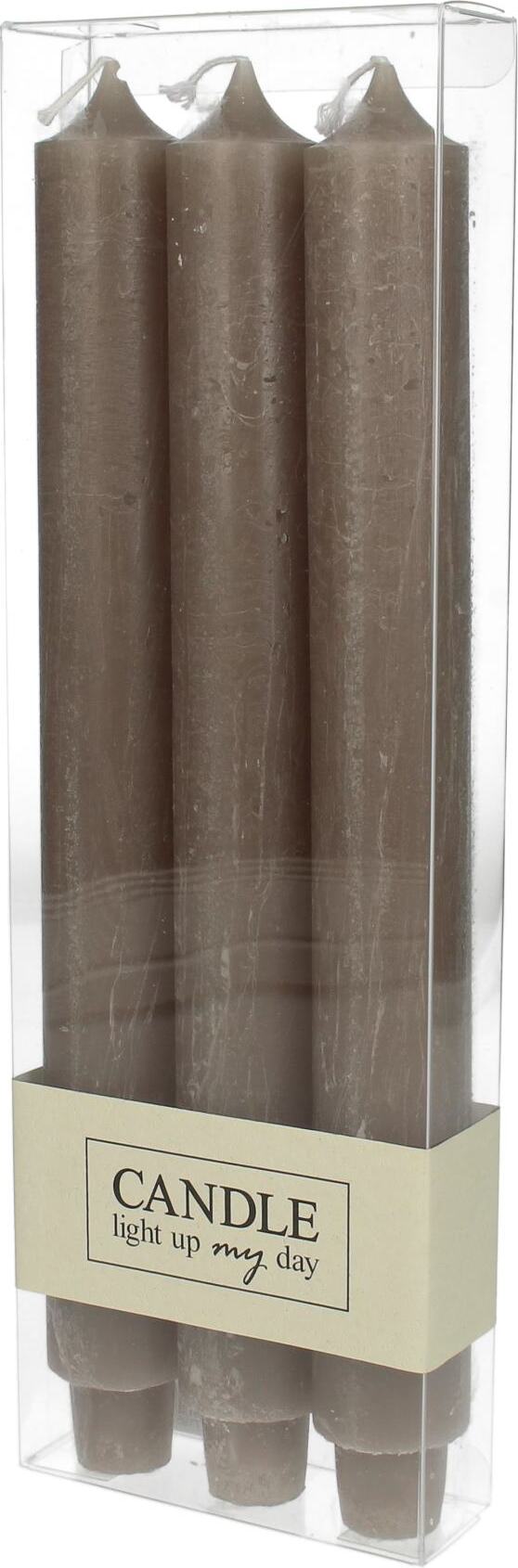 HD Collection dinerkaarsen beige 3 stuks
