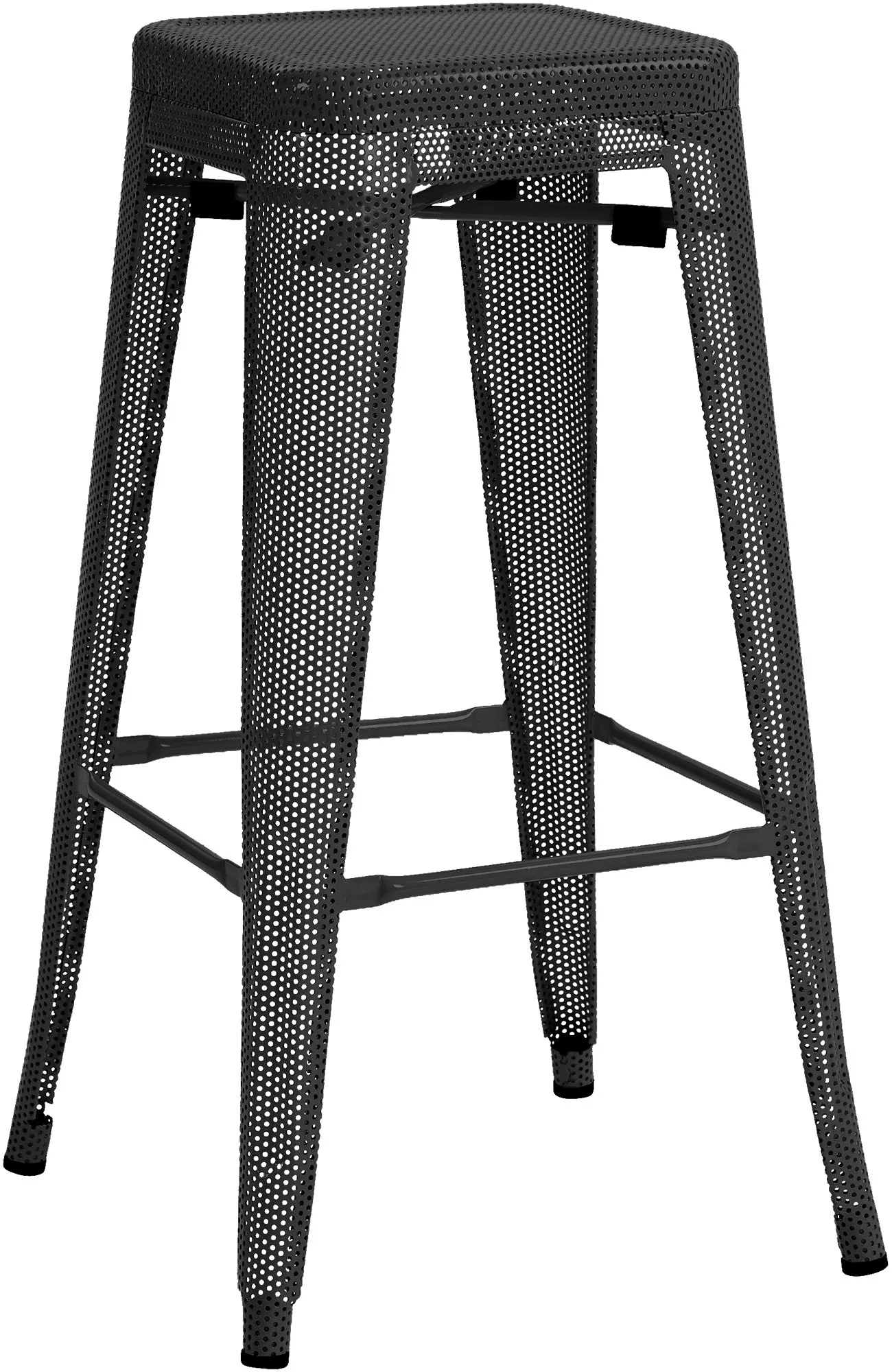 CLP Barhocker Fletcher I Tresenhocker, Stapelbar Mit Bodenschonern Und Fußstütze I Bistrohocker Mit 77 CM Sitzhöhe Aus Metall