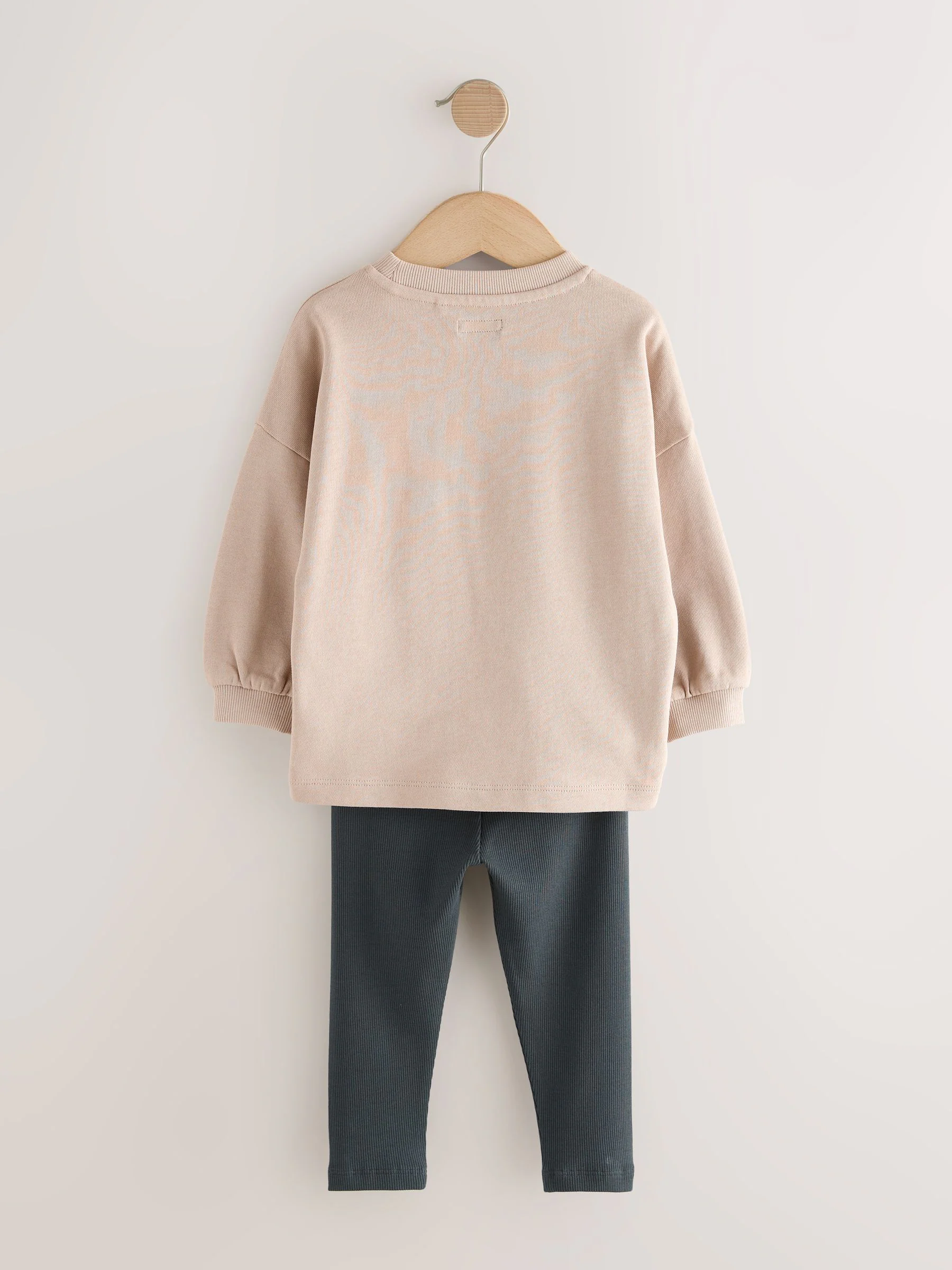 Pastelgeel - Set met top met lange mouwen en legging (3 mnd-7 jr)