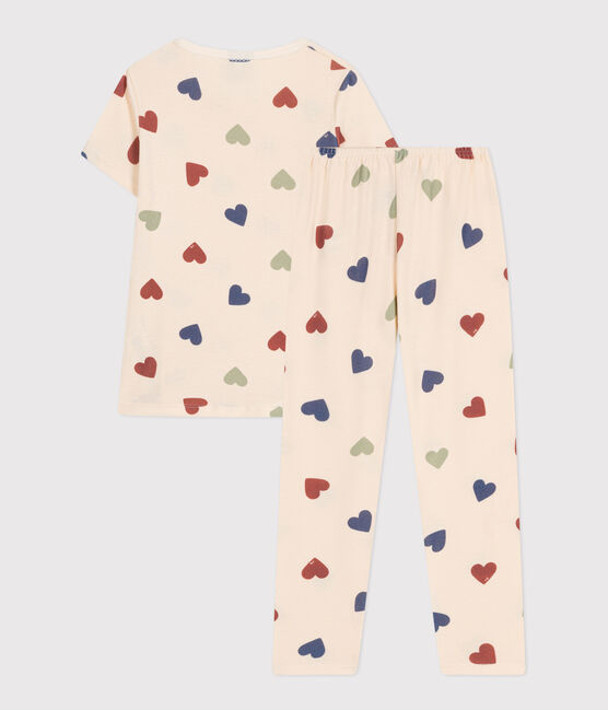 Pyjama en coton imprimé motif cœur enfant