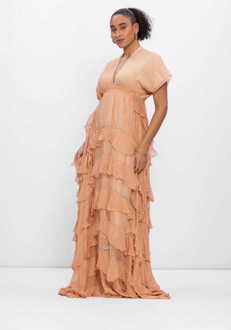 roze mes demoiselles maxi jurk charlotte
