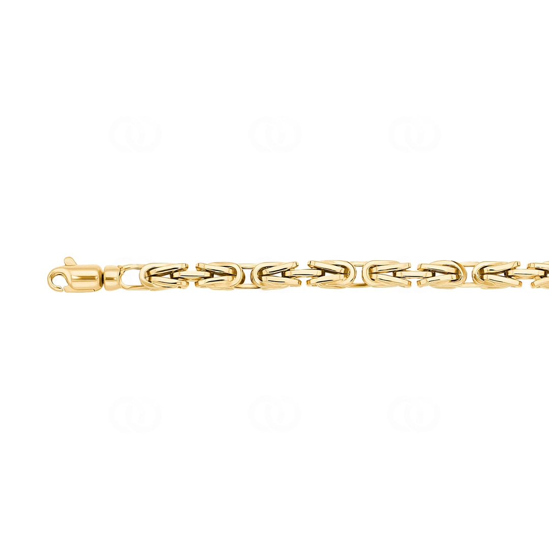 4.0mm Königsarmband klassisch 750/18 K Gelbgold halbmassiv