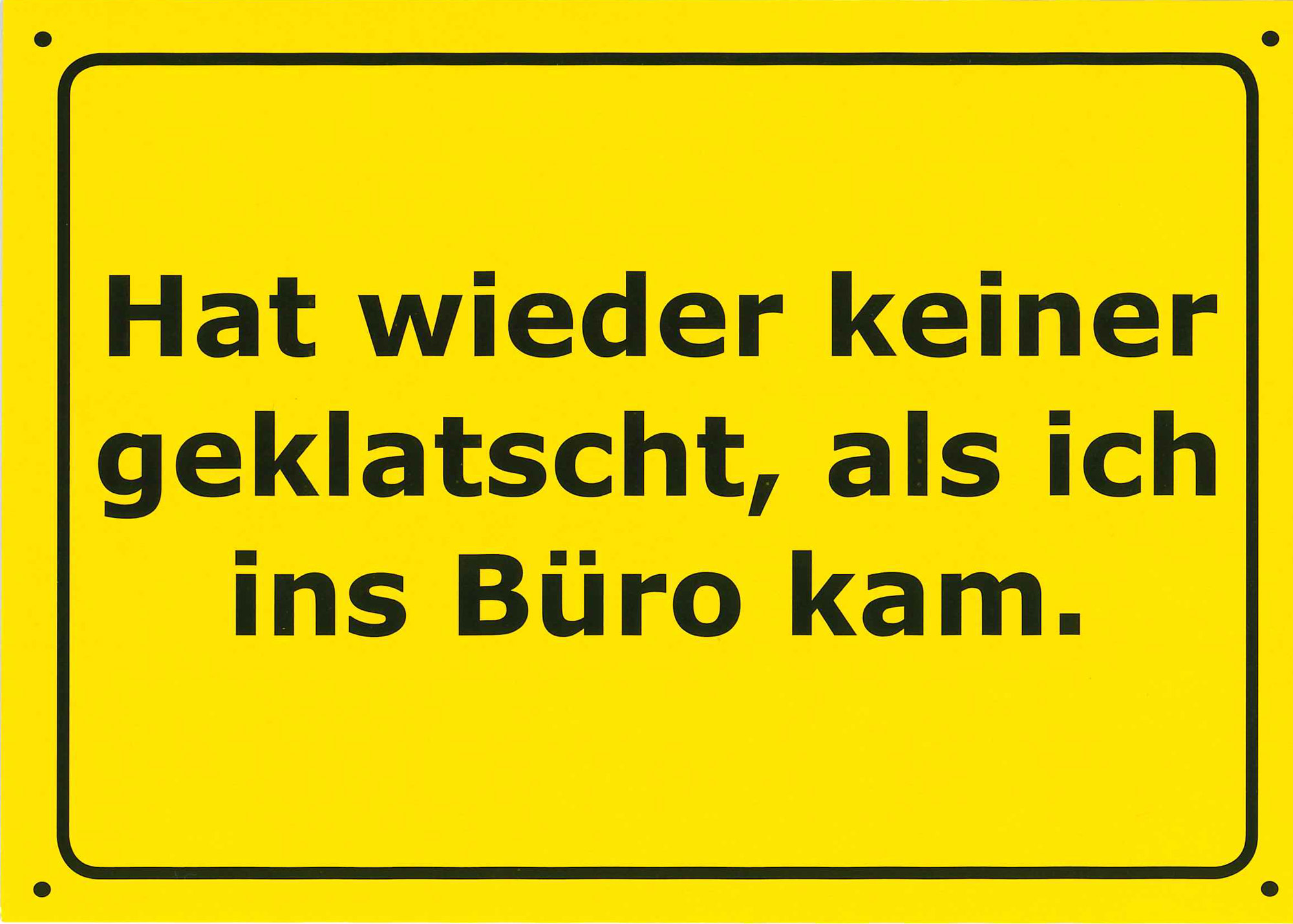 Postkarte 'Wieder keiner geklatscht' günstig bestellen