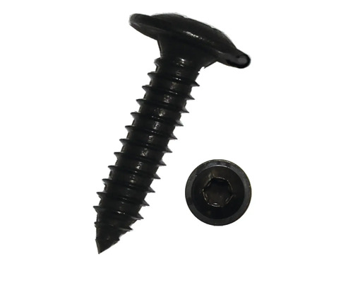 Plaatschroef met kraag, stervormig, 3,5 x 9,5 mm, roestvrij staal A2, zwart verzinkt, 100 stuks