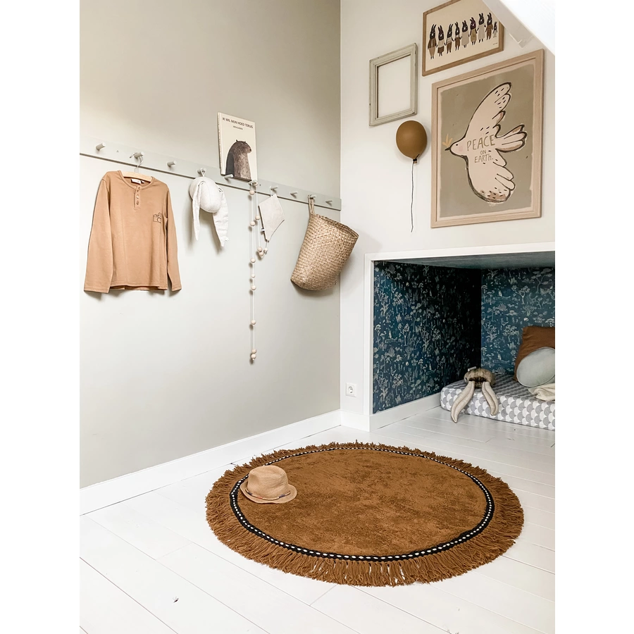Tapis Petit Kinderteppich Lily clay brown Ø 110 cm