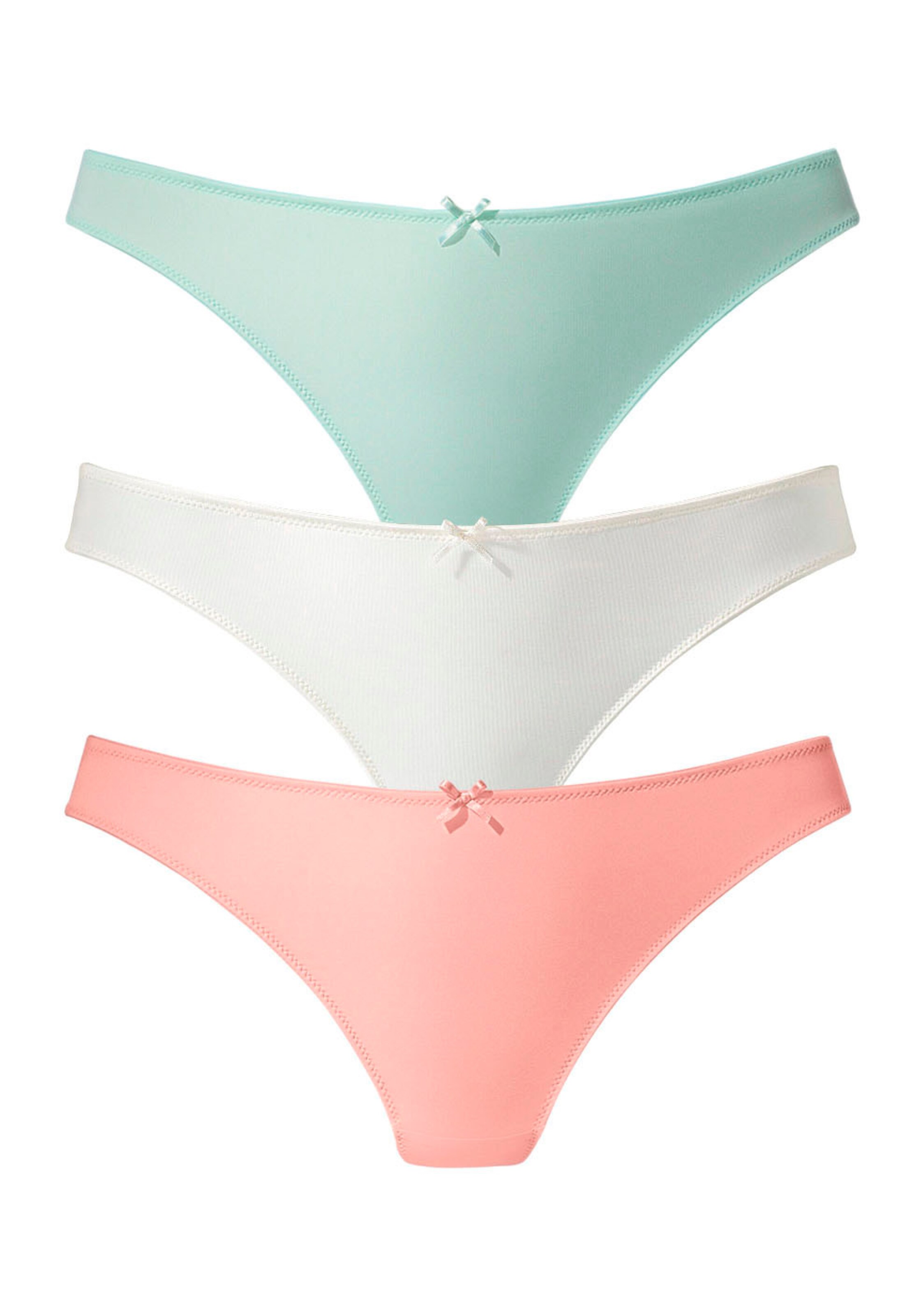 petite fleur String in pfirsich+mint+creme