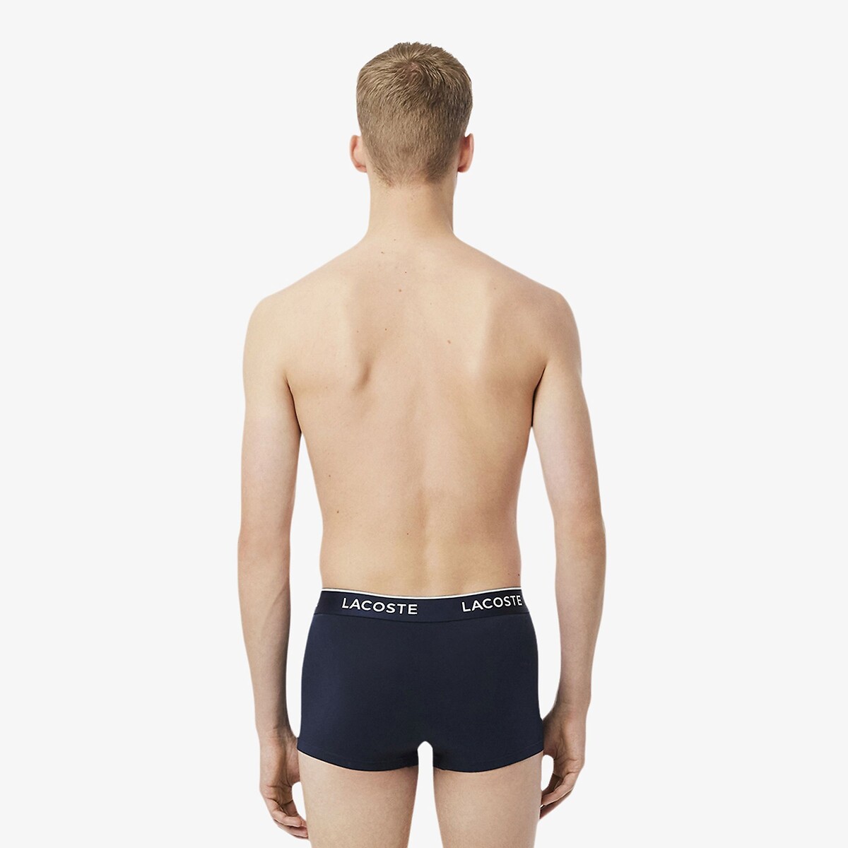 LACOSTE<br>Conjunto de 3 cuecas boxer de algodão elástico