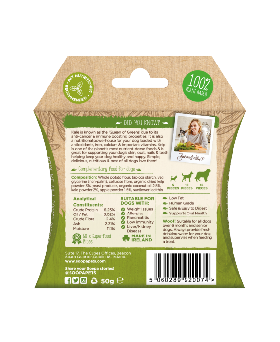SOOPA - BLAND 4 for 119 -Healthy Bites Kale & Apple 50g